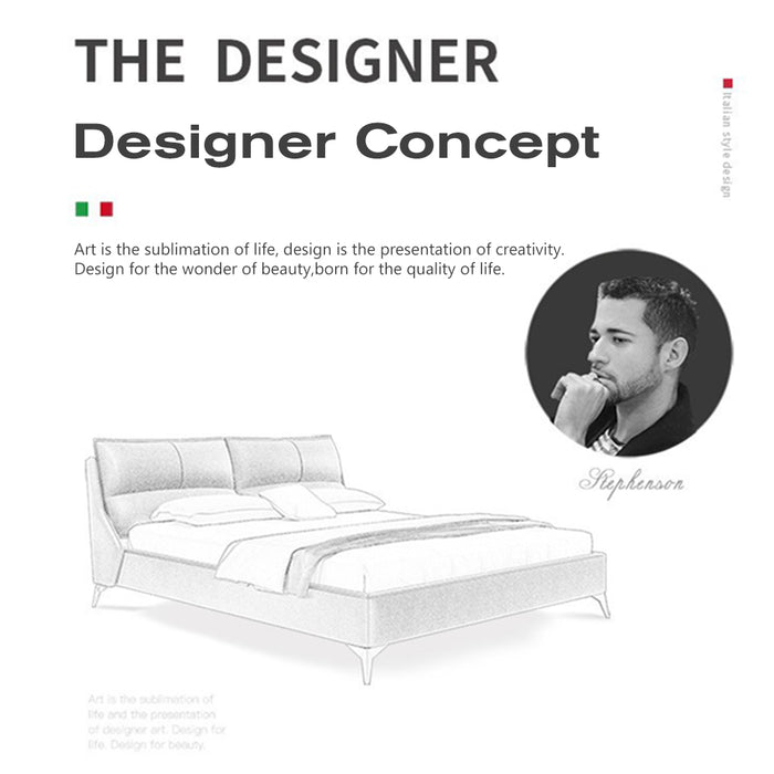 【Furniture】Italian Minimalist Luxury Bed