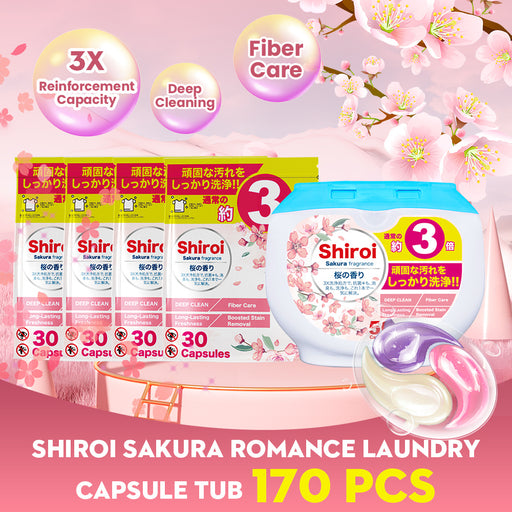SG Local Brand Shiroi 1 Tub + 4 Refill 5-in-1 Laundry Capsules total 170Pods/ detergent freeshipping - JOSEPH&CASEY
